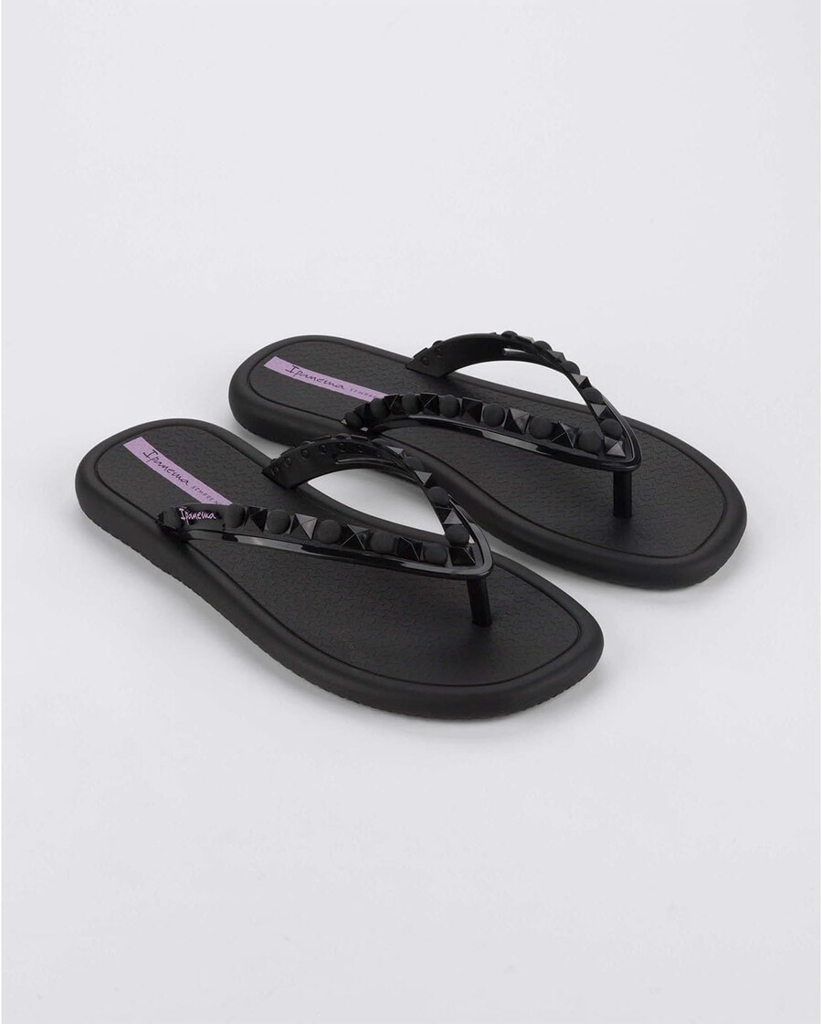 ipanema meu sol rasteira womens flip flops - studded flip flops for women flip flops with arch support beach flip flops dressy women flip flop studded sandals blacklilac size 8 flip-flops
