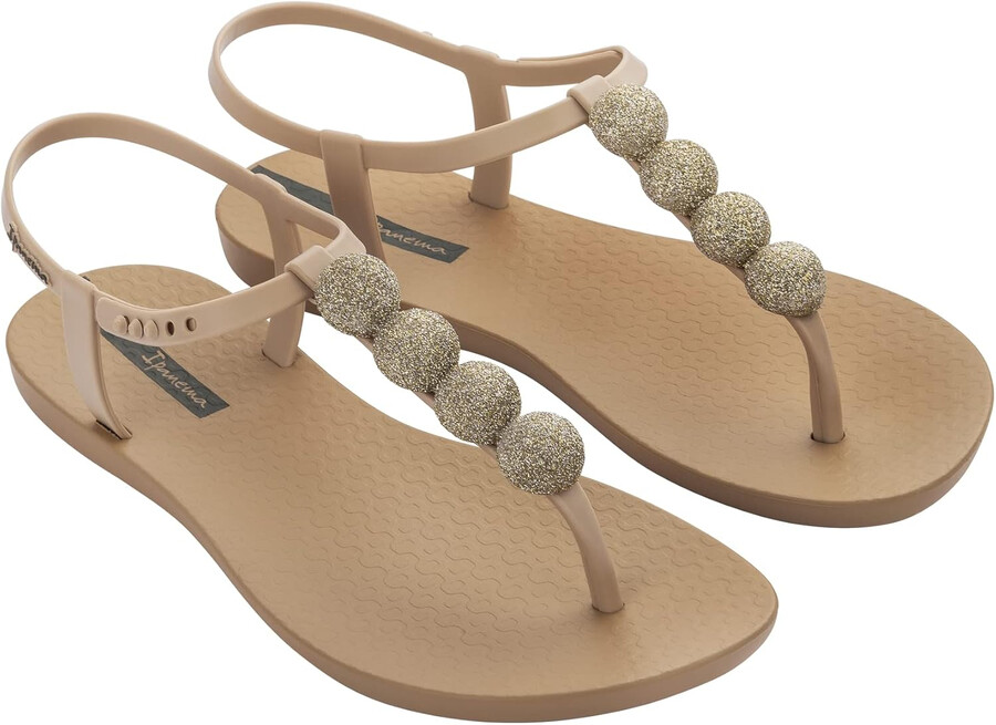 ipanema womens disco sandal - fashionable comfortable versatile eco-friendly summer footwear beige size 8 flip-flops