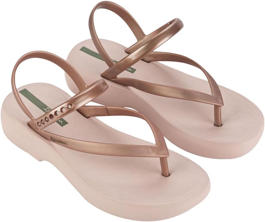 ipanema womens verano sandal - womens platform sandals thong sandal with adjustable ankle strap low wedges pvc sandals for women pinkpink 6 flip-flops