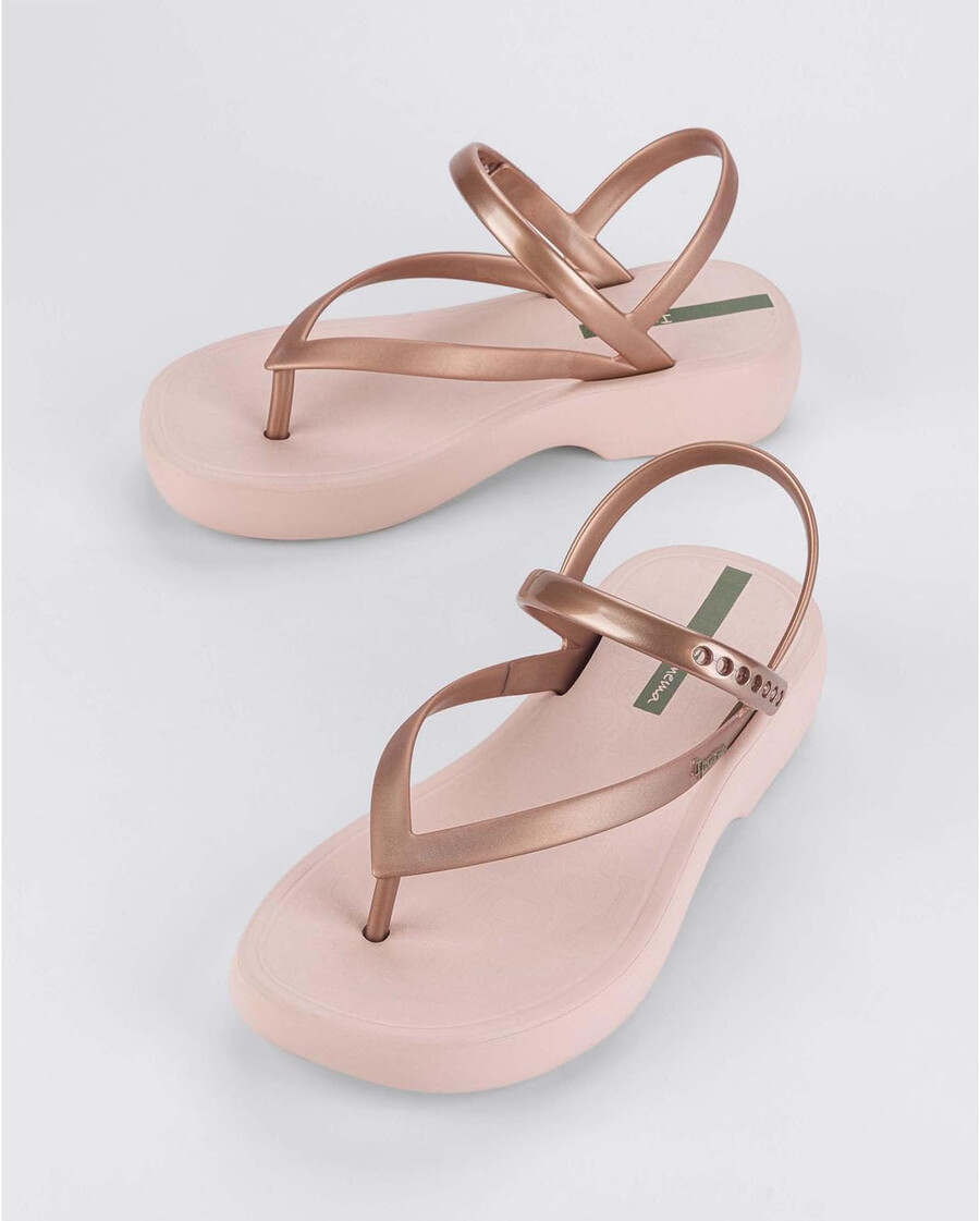 ipanema womens verano sandal - womens platform sandals thong sandal with adjustable ankle strap low wedges pvc sandals for women pinkpink 6 flip-flops