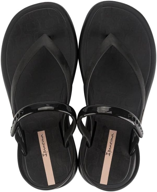 ipanema womens verano sandal - womens platform sandals thong sandal with adjustable ankle strap low wedges pvc sandals for women black 11 flip-flops