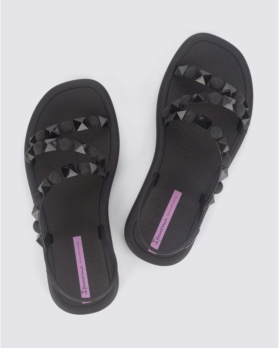 ipanema meu sol flatform womens sandals - studded sandals for women flat sandals strappy sandals comfy dressy women sandals summer dress sandals wbackstrap easy clean blacklilac size 8 flats