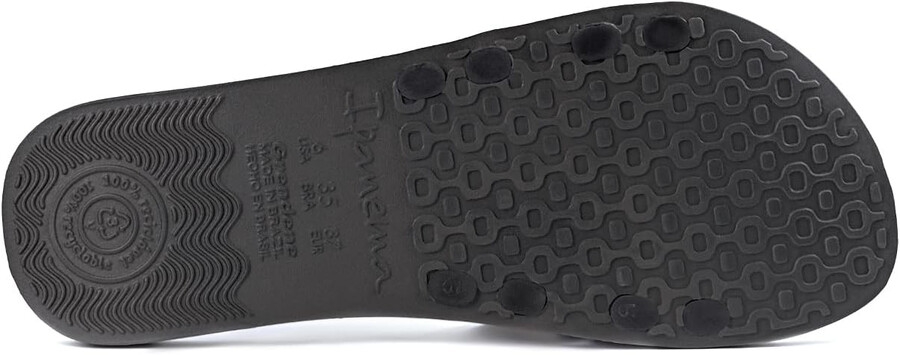 ipanema womens street ii slides - comfortable and trendy slip-on sandals flip flops for women with wide minimalist crisscross upper blackblack 6 flip-flops