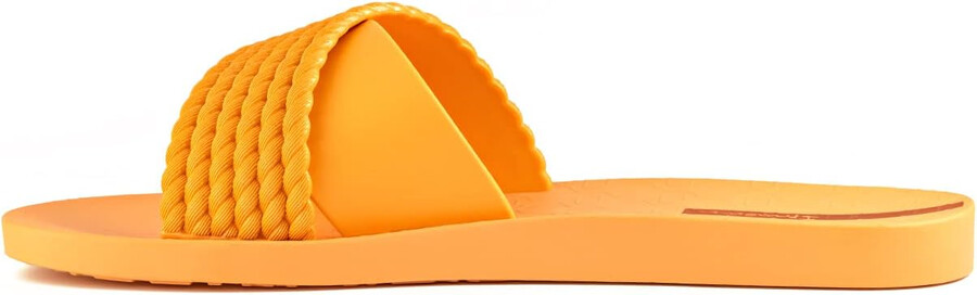 ipanema womens street ii slides - comfortable and trendy slip-on sandals flip flops for women with wide minimalist crisscross upper orangeorange 6 flip-flops