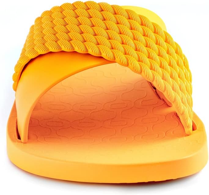 ipanema womens street ii slides - comfortable and trendy slip-on sandals flip flops for women with wide minimalist crisscross upper orangeorange 6 flip-flops