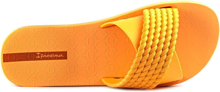 ipanema womens street ii slides - comfortable and trendy slip-on sandals flip flops for women with wide minimalist crisscross upper orangeorange 6 flip-flops