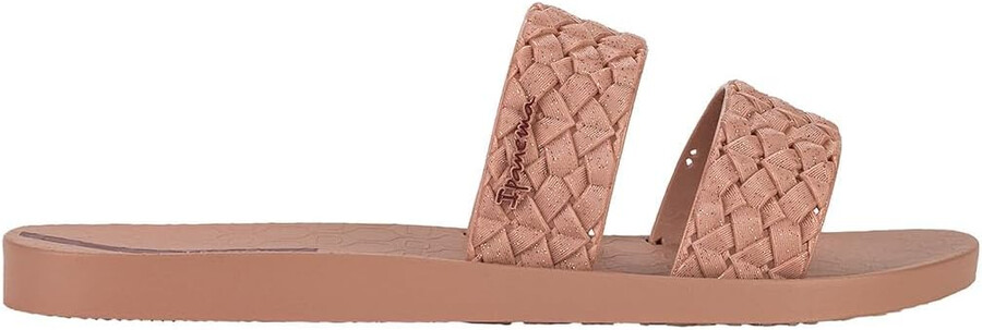 ipanema renda ii fem womens slides - slip-on sandals for women with woven straps dressy slides summer dress sandals flats with cushioned footbed for women glitter pink size 7 shoes