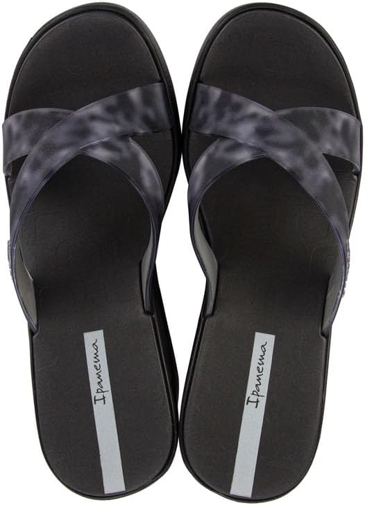 ipanema high fashion womens platform slides - comfortable slip on platform sandals for women dressy summer heels wedge sandals summer dress sandals womens platform sandals blackgrey size 6 slides