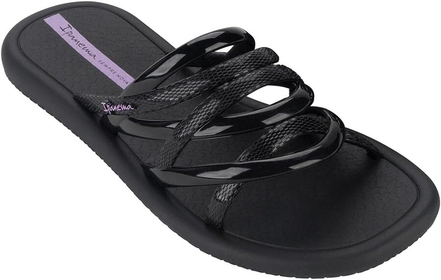 ipanema womens meu sol slides blacklilac size 6 slides