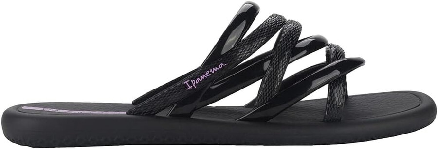 ipanema womens meu sol slides blacklilac size 6 slides